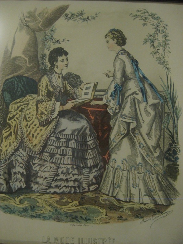 Vintage La Mode Illustree Framed Reproduction Prints (Set of 2) gallery