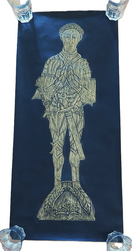 Medieval Brass Rubbings British Monument Nobility Knight Lady Gothic Black Gold gallery
