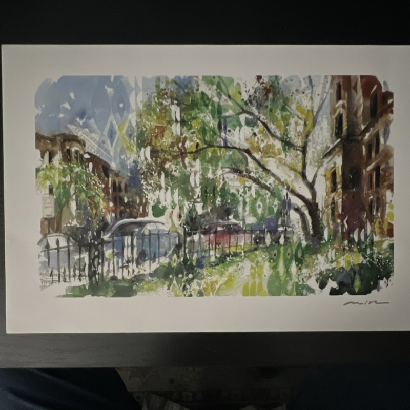 Misha Lenn “Commonwealth in Bloom” Seriolithograph Signed Plate 2002 6 3/4×11