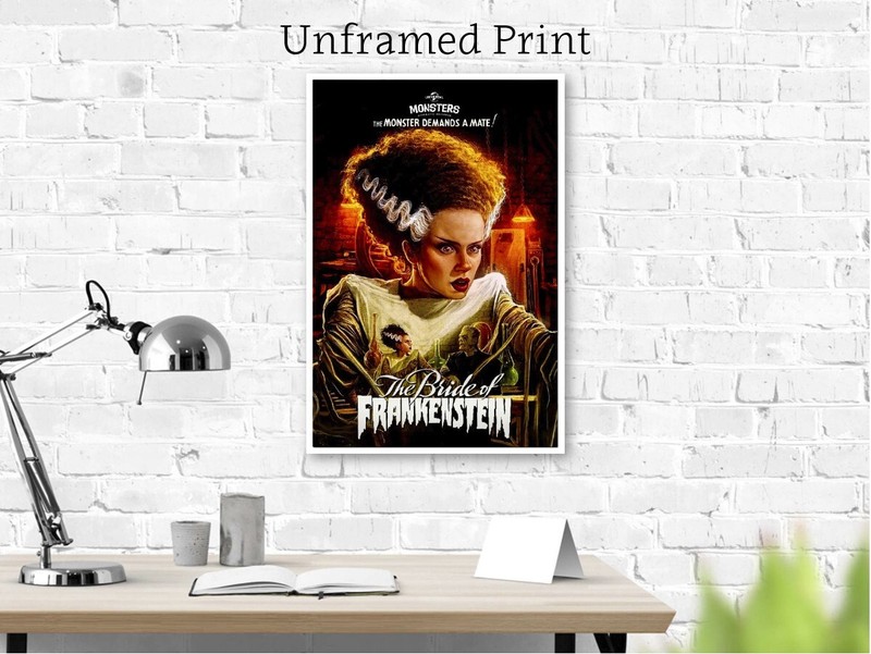 The Bride Demands Old Movie Poster Frankenstein Fine Art Print Original Reprint gallery