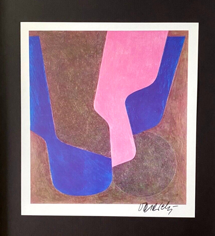 🔥VICTOR VASARELY PRINT FROM 1970 + SIGNED GEOMETRIC ABSTRACT +NEW FRAME gallery
