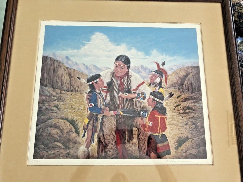 Kenneth M. Freeman, «Story Teller»- Serio-lithograph in Color, HS/N!