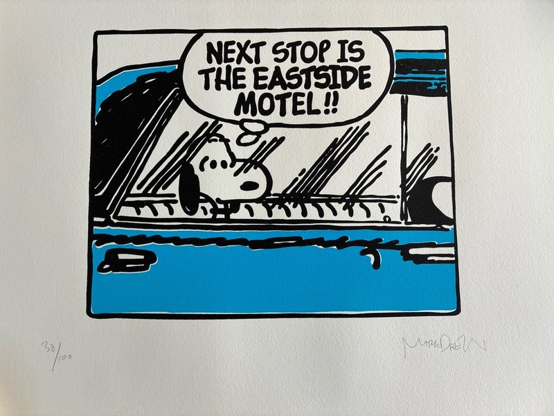 Mark Drew, Peanuts, Eastside Motel, 2017, Signed Edition Of 100