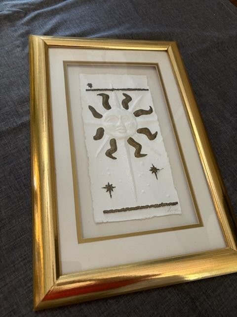 90's Vintage Celestial Sun Wall Art
