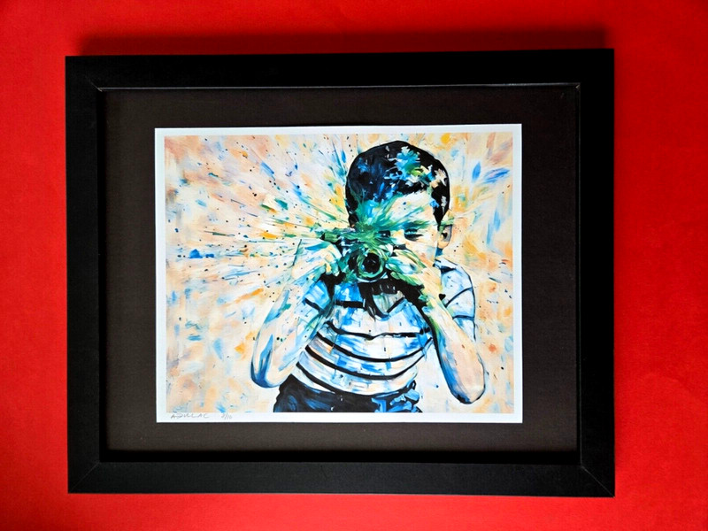 ALEXANDER DULAC | TAKING PICS? SIGNED PRINT FRAMED COLLECTIBLE COA ART