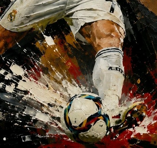 8x10 Cristiano Ronaldo Oil Painting Print gallery