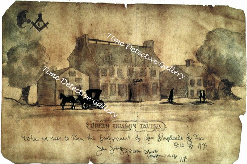 Green Dragon Tavern where Boston Tea Party was Planned – Revolutionary War Art