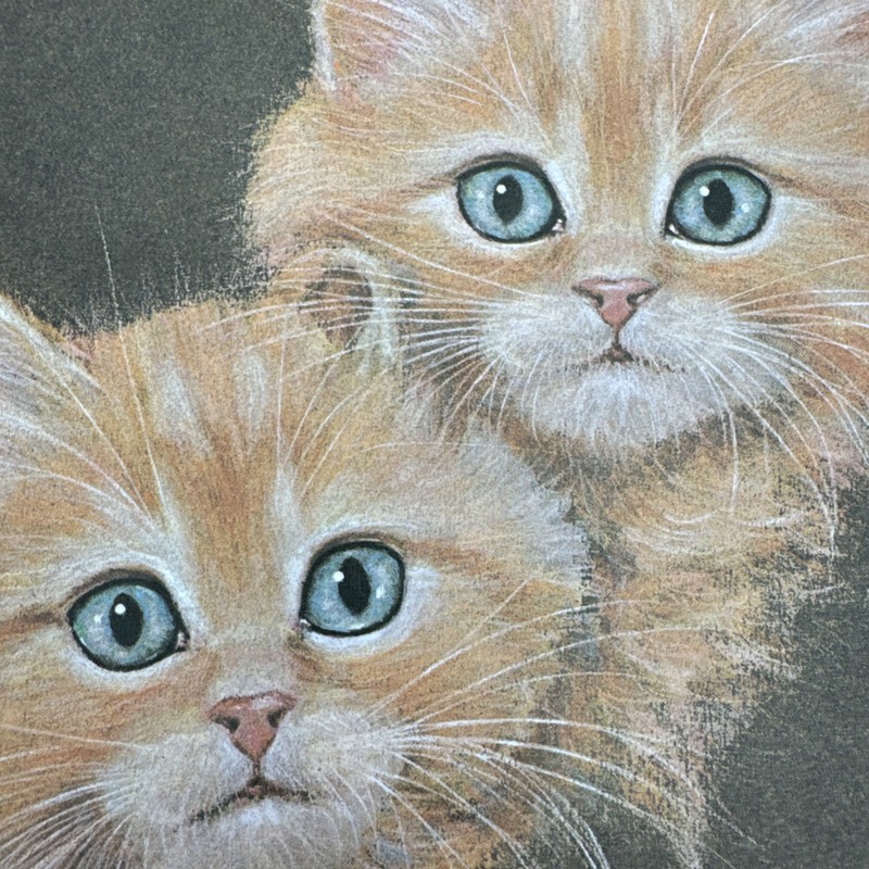 Vintage Robert Guzman-Forbes Lithograph Double Trouble 8x10 Kittens Cat gallery
