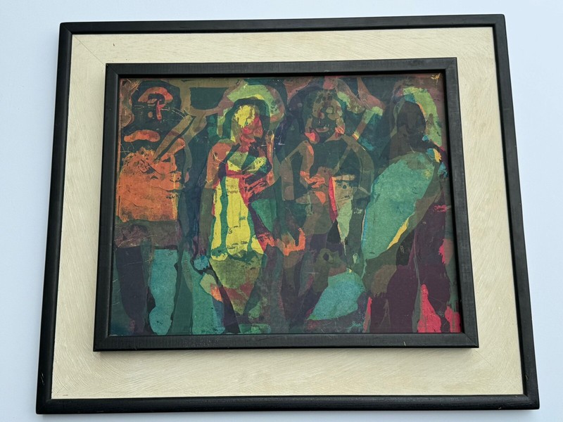 SISTER MARY CORITA KENT SERIGRAPH SILKSCREEN RARE EARLY ABSTRACT MODERNIST AS IS