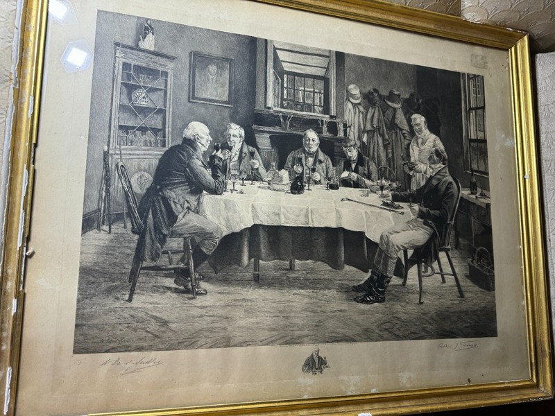 Walter Dendy Sadler (1854 – 1923) & Arthur Turrell «Wine Committee» AP Etching