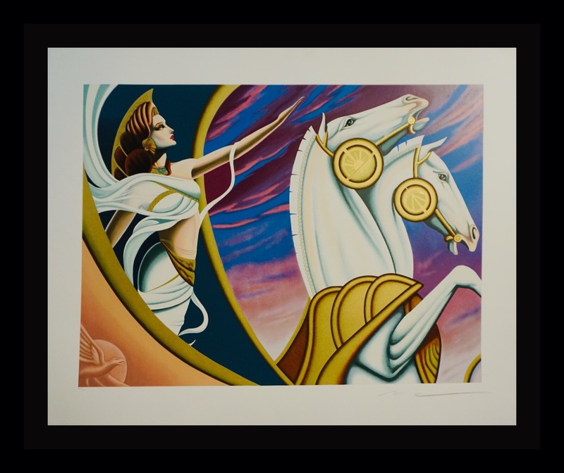 Robert Moser HEROES Art Deco Erte style ART hand sig/# Tamara de Lempicka
