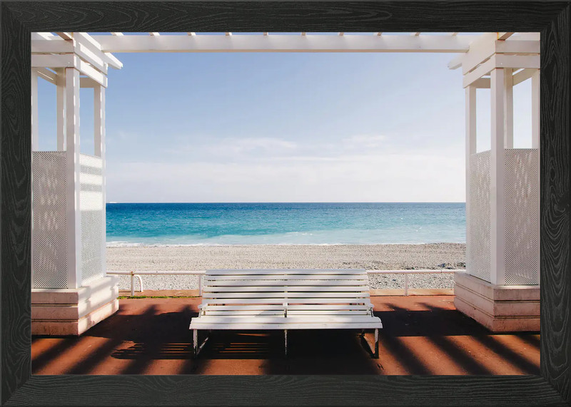Window to the Sea Framed Wall Art Poster Canvas Print Picture