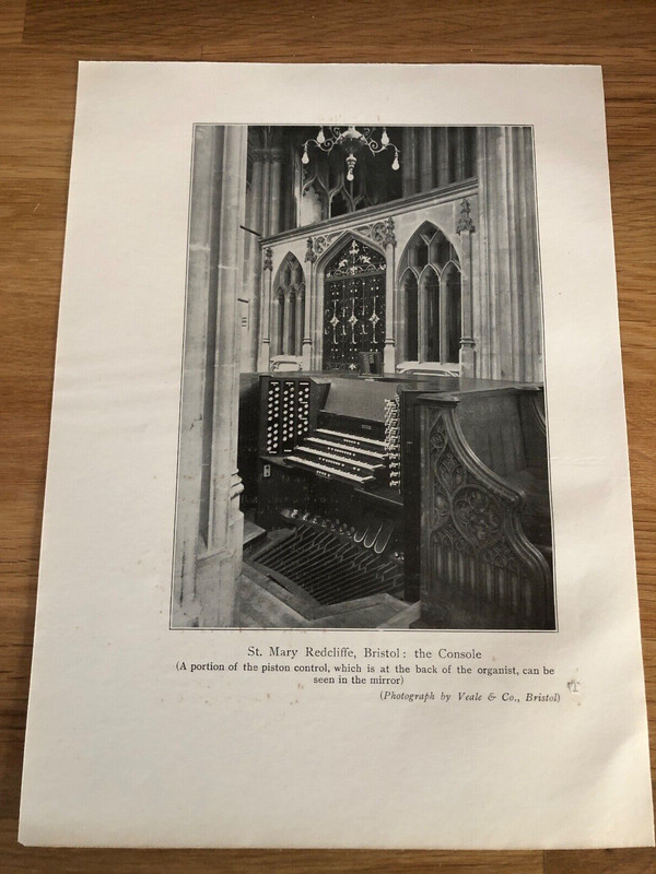 1935 print – st marys redcliffe bristol : the console