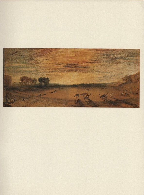 1976 Vintage TURNER «PETWORTH PARK TILLINGTON CHURCH TIPPED COLOR Art Lithograph