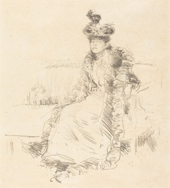 James McNeill Whistler A Lady Seated Poster Print Wall Art Seated Figure Decor