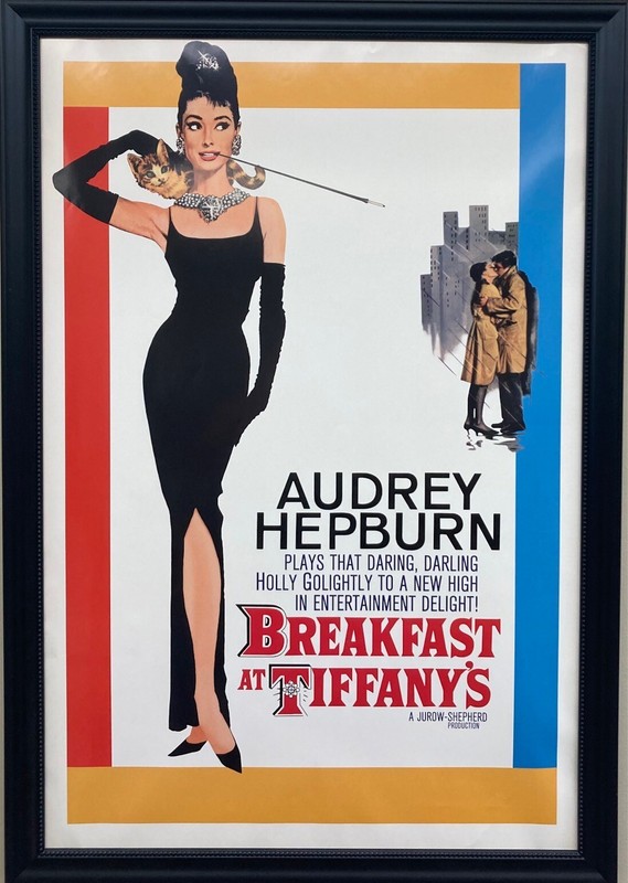 Movie Poster «Breakfast at Tiffany’s» Custom Framed Poster Audrey Hepburn