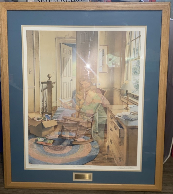 CHARLES L PETERSON A Bedtime Story» Framed Limited Edition! 1917/3000 With COA!