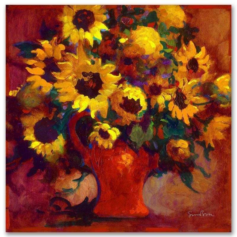 Simon Bull Limited Edition "Sunflowers" Giclee on Canvas