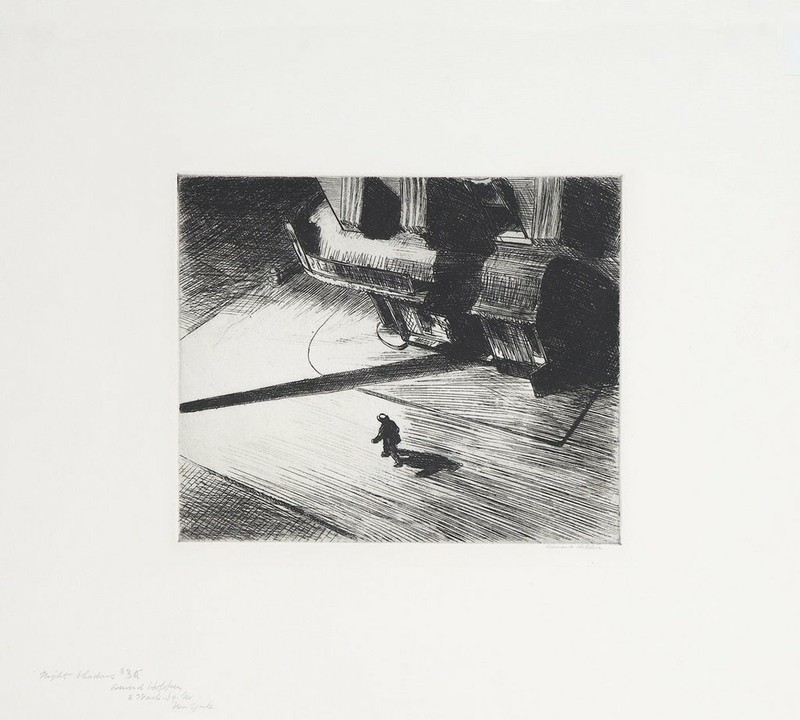 Night Shadows, 1921 by Edward Hopper Art Print Landscape Poster 20×18