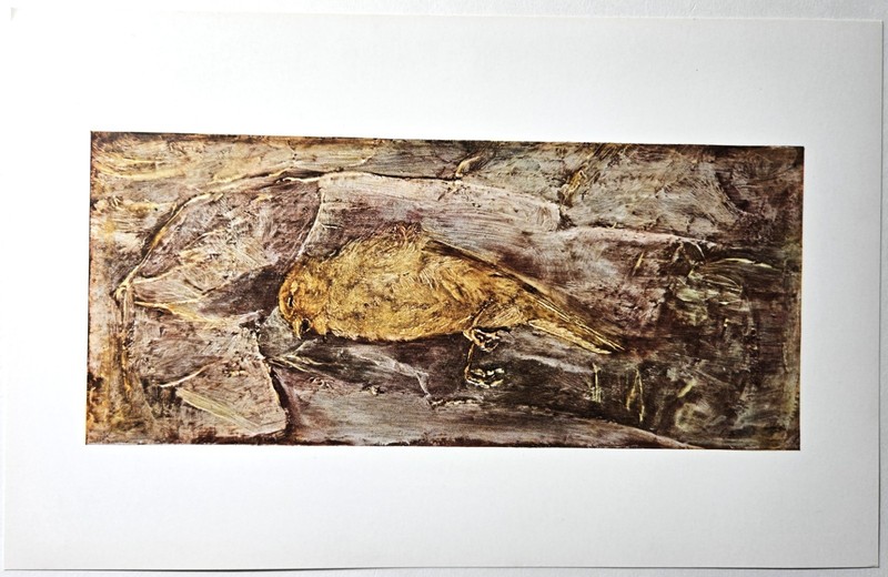 Vintage Fine Art Print Lithograph Dead Bird by Albert Pinkham Ryder Phillips Col