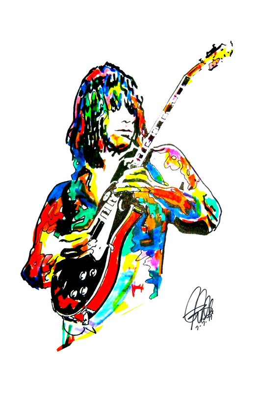 Jeff Beck Guitar Rock Music Poster Print Wall Art 11x17 gallery