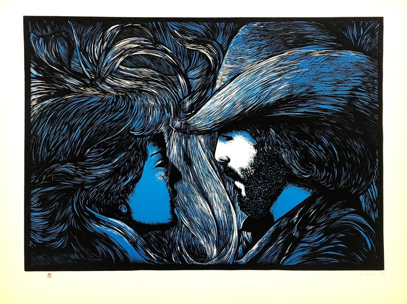 RAYMUNDO OROZCO Cuban art 1978 original woodcut Hand Signed Lt Ed n308