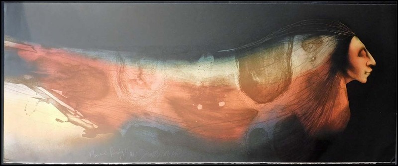 Frank Howell «Phoenix Rising State II» Hand Signed 1983 unframed Lithograph LE