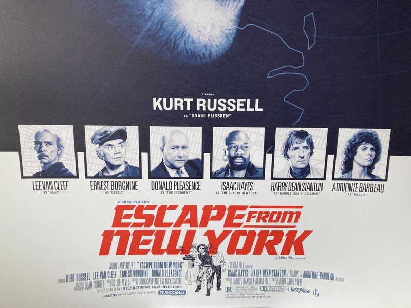 VICE PRESS - Phantom City Creative ESCAPE FROM NEW YORK John Carpenter 77 / 250 gallery