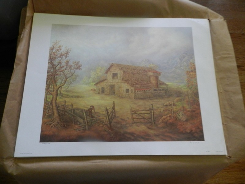 BARN by Ripple Rasmussen 25″ x 19″ signed #448 of 1500 lithograph