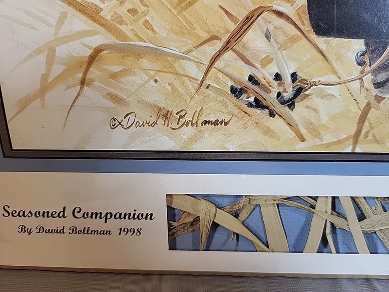 Signed Vintage "Seasoned Companion" Print - Bollman - Ltd Ed 827/2880 - Sealed gallery