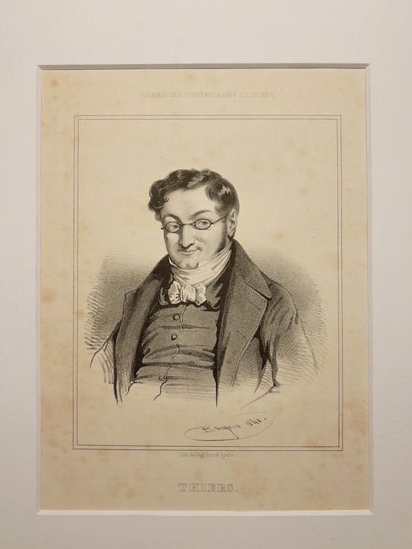 PORTRAIT ADOLPH THIERS ANTIQUARIAN LITHOGRAPH 1840 GALLERY ENGRAVING GRAPHIC …