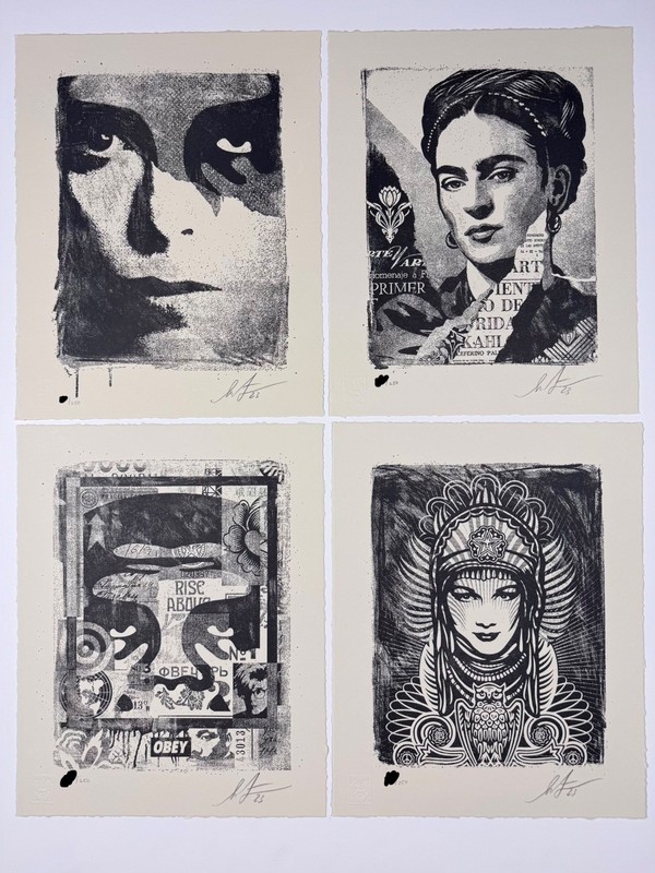 Shepard Fairey ICONS Letterpress Set Obey Giant  #/250 Signed Limited Print