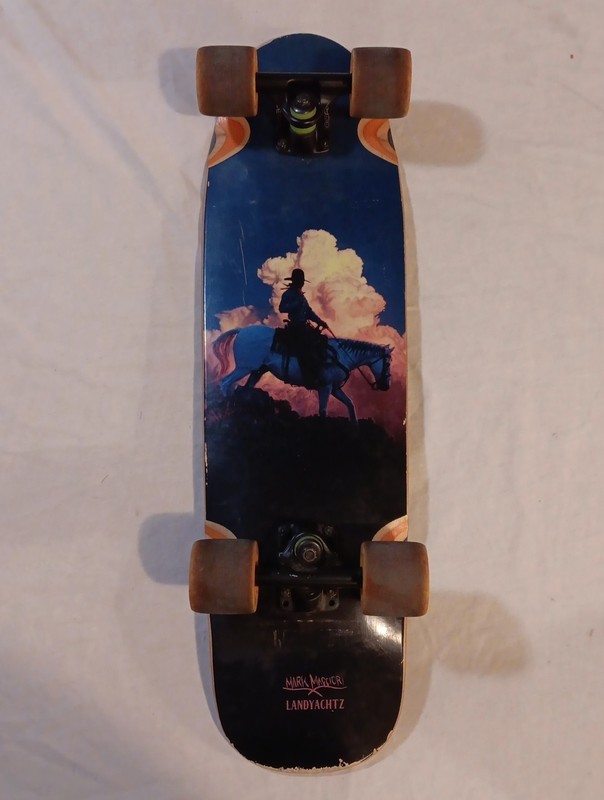 Mark Maggiori Art – Landyachtz Skateboard Deck ‘Burning Sky’ Complete Deck, pics