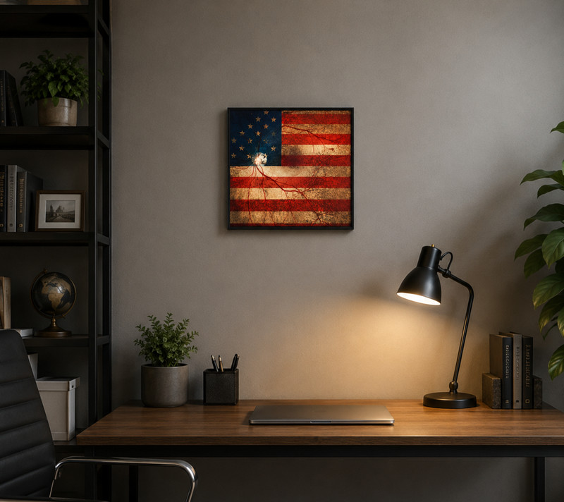 One of a Kind Retina Art American Flag 12x12 Unique Eye Artwork Patriotic gallery
