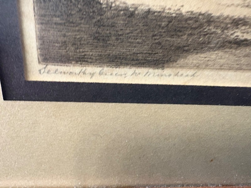 Peter Grahame Signed Framed Etching, Titled " Selworthy Green in Minehead” Rare gallery