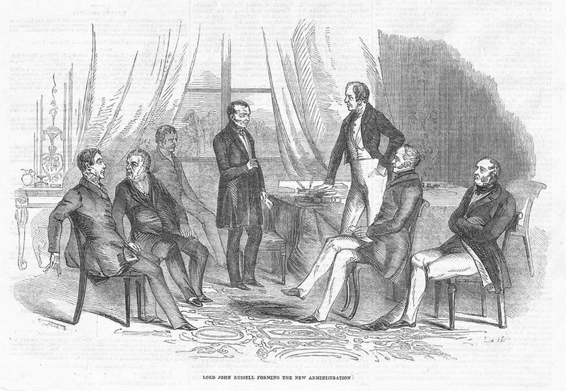 Lord John Russell Forming the new Administration – Antique Print 1846