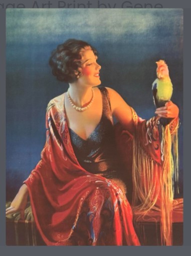 Vintage 1920s Art Deco Pin-Up Print «Fascinating» by Gene Pressler – Borin Co.
