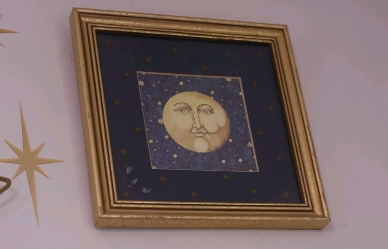 Mary Beth Zeitz Vintage Celestial Sun Moon Stars Planets Framed Art Print