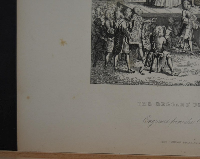 Antique Art William Hogarth Opera Burlesque Rare Steel Engraving 1850 gallery