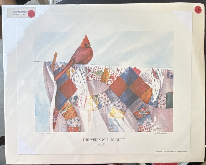 Adele Earnshaw Signed Ltd Ed Numbered Artist Proof Lithograph Birds 1997