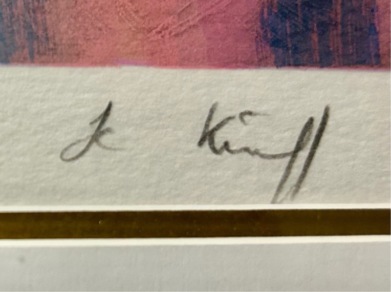 Linda Le Kinff “Jules et July” Signed Serigraph PP 15/23 Framed Contemporary Art gallery
