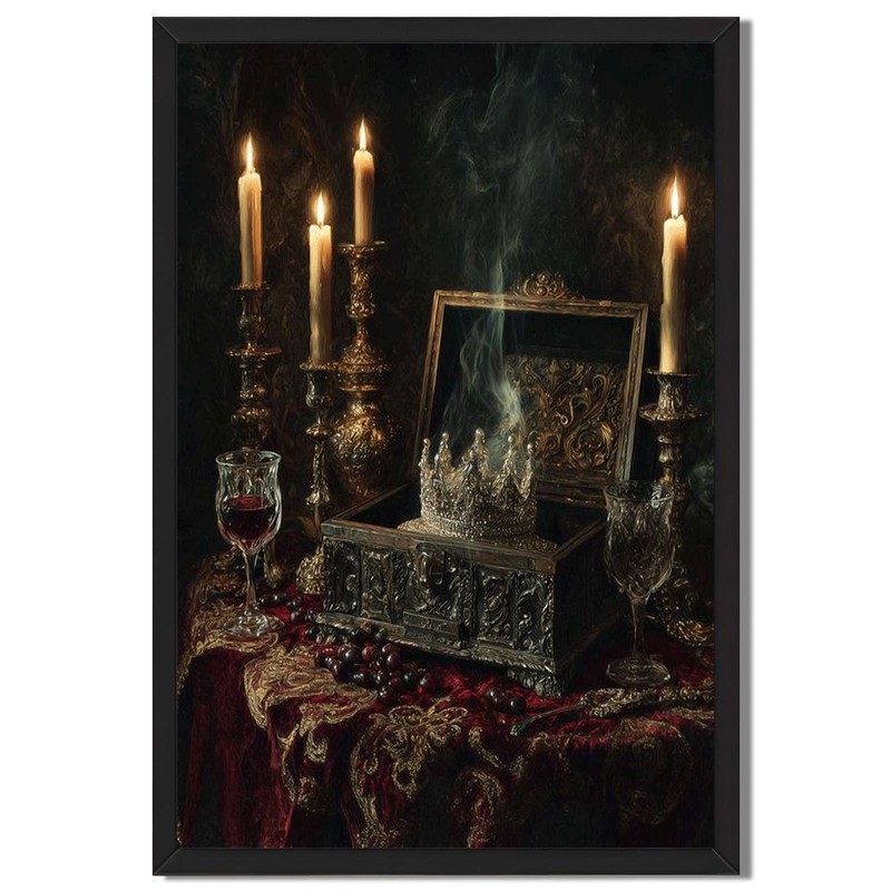Baroque Crown Still Life Wall Art Canvas Oil Paintings Reproduction