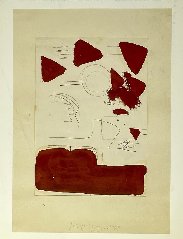 Joseph Beuys (1921-1986) Art Show Announcement Card 1993 – Drawings