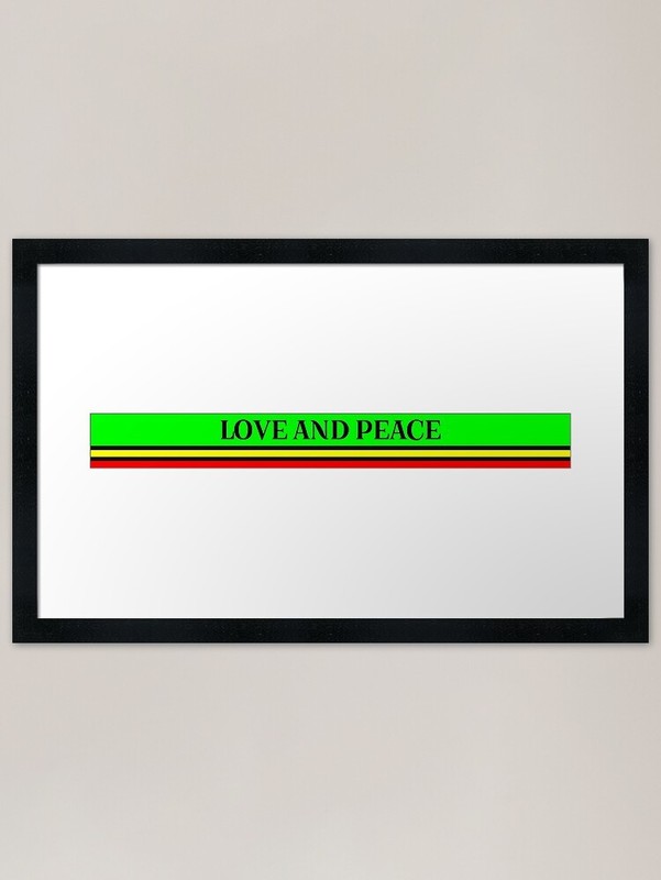 Love and Peace Framed Art Print Framed Wall Art Poster Canvas Print Picture