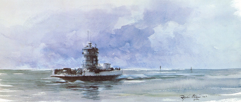 1983 Vintage Print Ferry Ocracoke Island North Carolina Coast Watercolor Image gallery