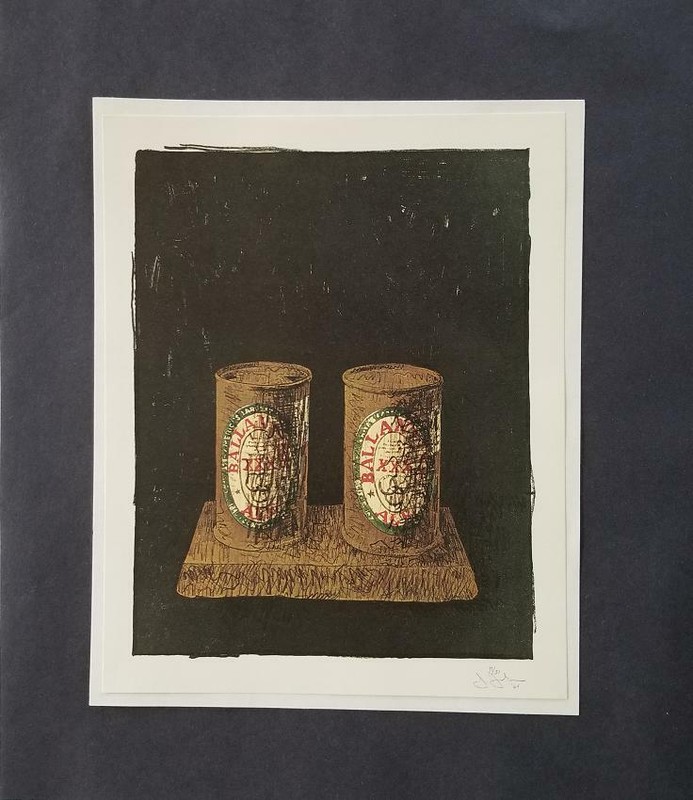 Jasper Johns "Ale Cans" Mounted Color Lithograph 1973 PlateSigned
