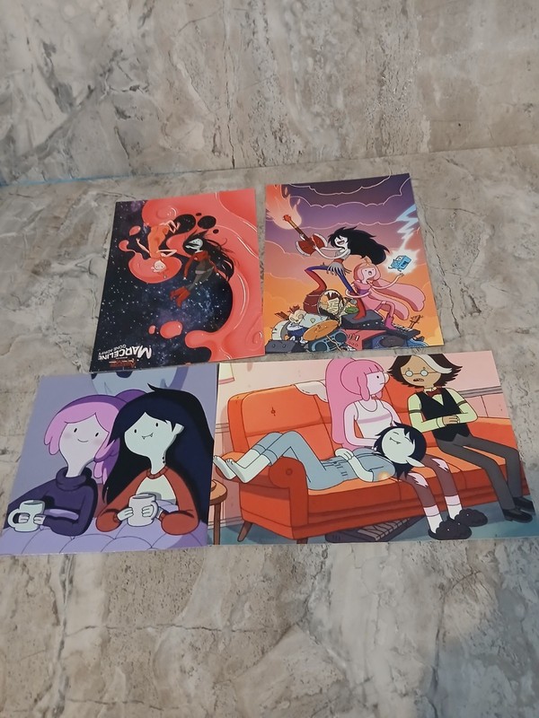 Adventure Time Princess Bubble Gum X Marceline Print 4 X 6, 4 X 4 Lot Of 4