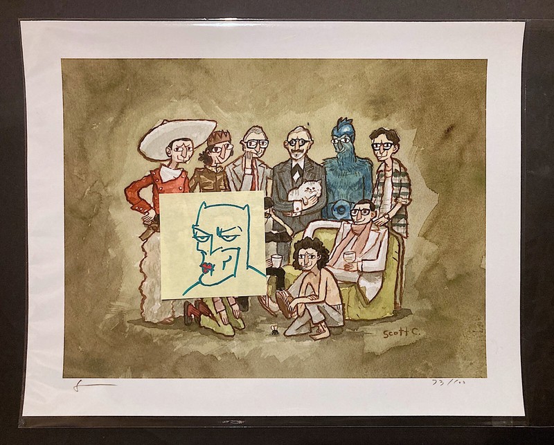 Scott C Jeff Goldblum Giclee Art Print w/Sketch Wes Anderson Jurassic Park Mondo