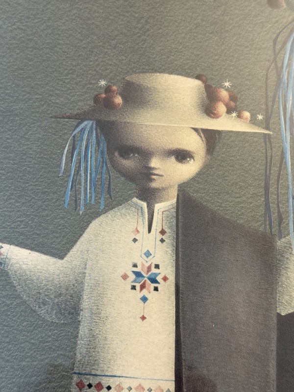 "The Little Fruit Vendor" Alejandro Rangel Hidalgo Lithograph Art Print Mexico gallery