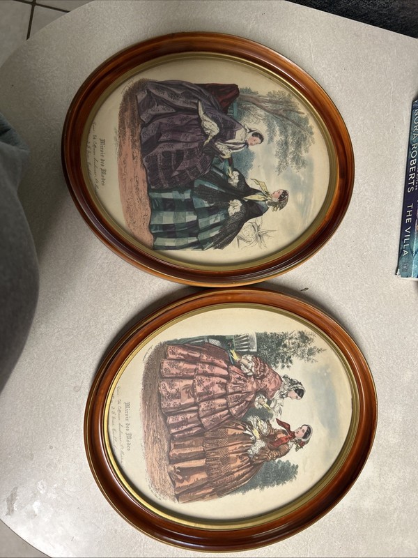 Vintage Leroy Imp Paris La Mode Illustree Victorian Art Fashion Prints Set of 2